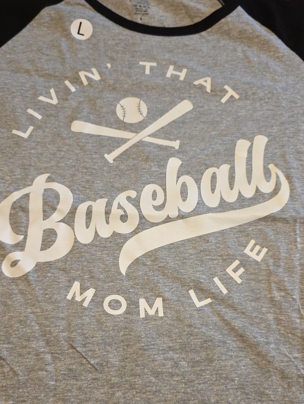 Sofra Heather Gray Tee with Black Trim